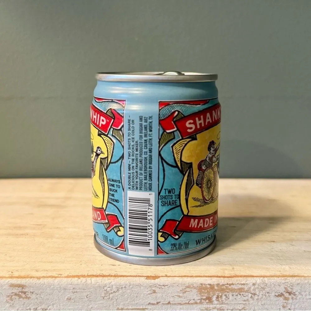 Shanky's Whip Whiskey and Liqueur 100ml Empty Alcohol Can | Crafts Upcycle Art